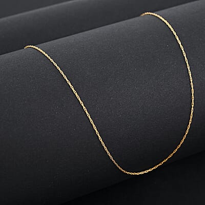 0.55mm Rope Chain Necklace in 14K Yellow Gold 0.65 Grams 18 Inches