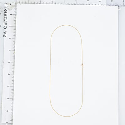 0.55mm Rope Chain Necklace in 14K Yellow Gold 0.65 Grams 18 Inches