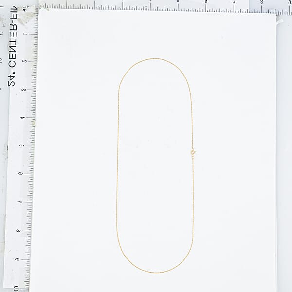 0.55mm Rope Chain Necklace in 14K Yellow Gold 0.65 Grams 18 Inches