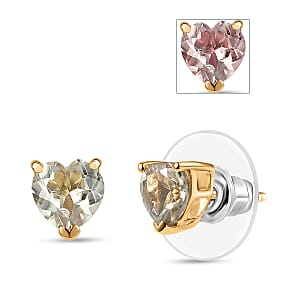 Doorbuster D'Joy AAA Turkizite 1.90 ctw Solitaire Stud Earrings in 18K Vermeil Yellow Gold Over Sterling Silver
