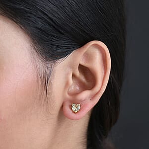 Doorbuster D'Joy AAA Turkizite 1.90 ctw Solitaire Stud Earrings in 18K Vermeil Yellow Gold Over Sterling Silver