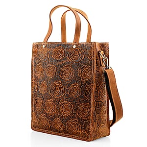 La Marey Rustic Yellow Genuine Leather Crossbody Bag with Adjustable Shoulder Strap