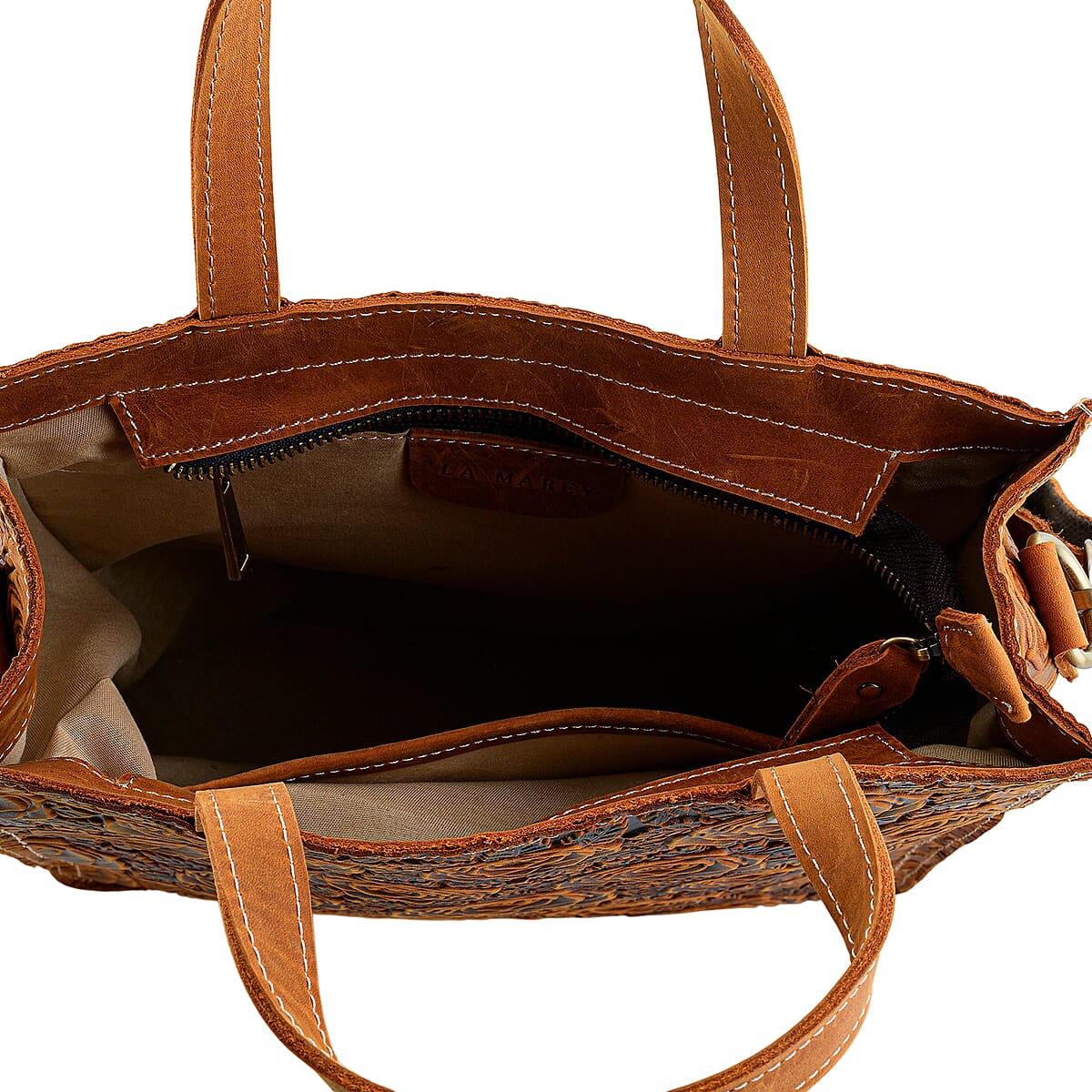 La Marey Rustic Yellow Genuine Leather Crossbody Bag with Adjustable Shoulder Strap image number 5