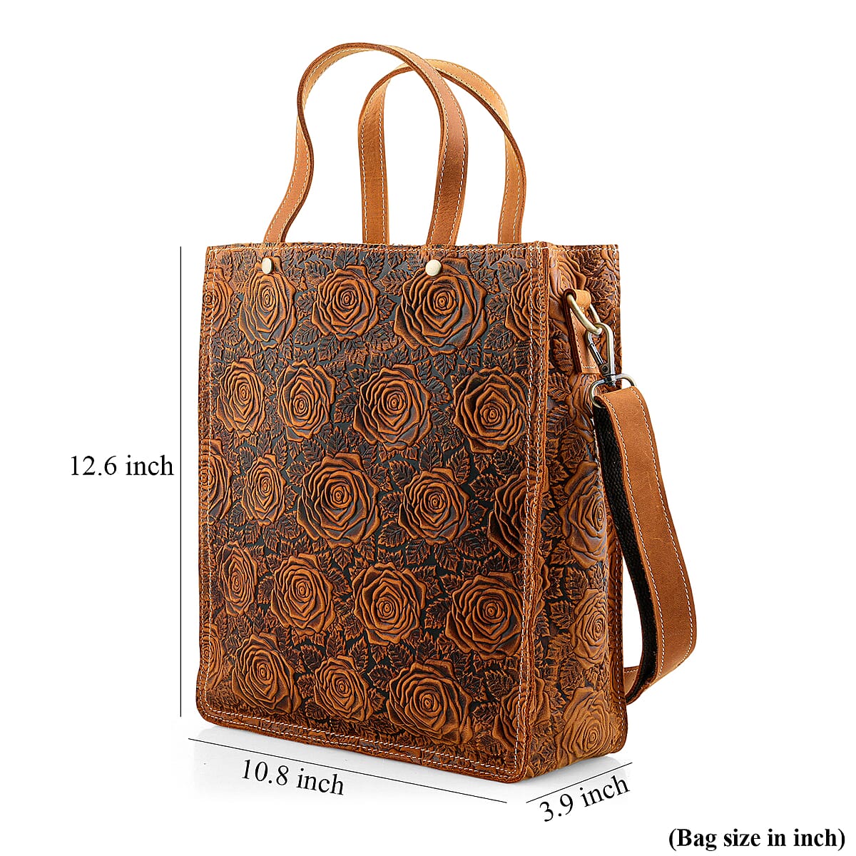 La Marey Rustic Yellow Genuine Leather Crossbody Bag with Adjustable Shoulder Strap image number 6