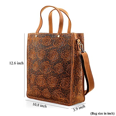 La Marey Rustic Yellow Genuine Leather Crossbody Bag with Adjustable Shoulder Strap