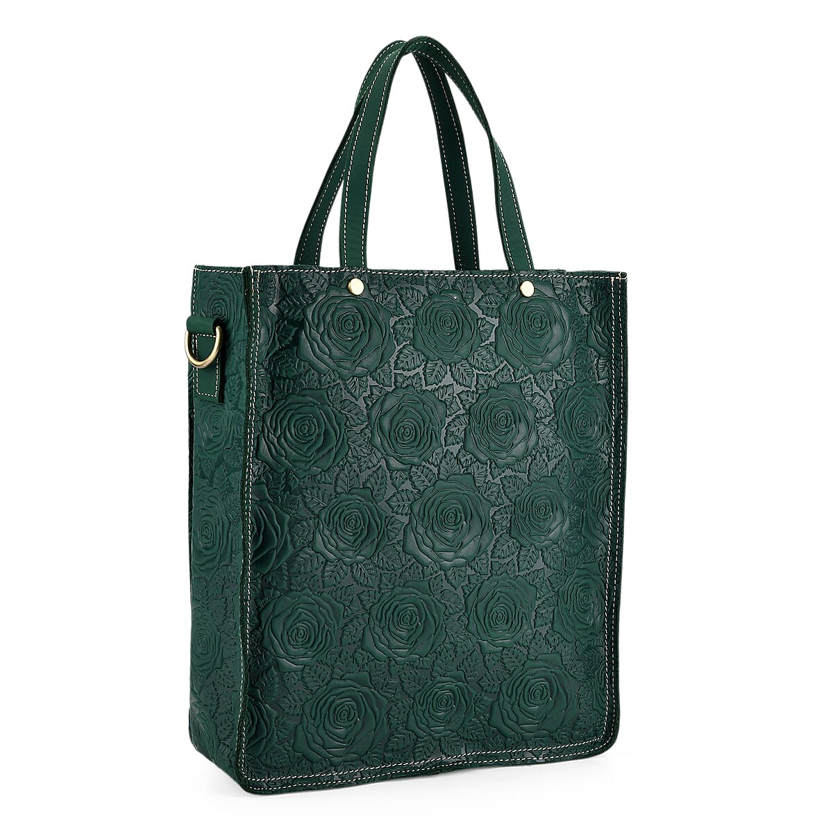 La Marey Green Genuine Leather Crossbody Bag with Adjustable Shoulder Strap image number 7