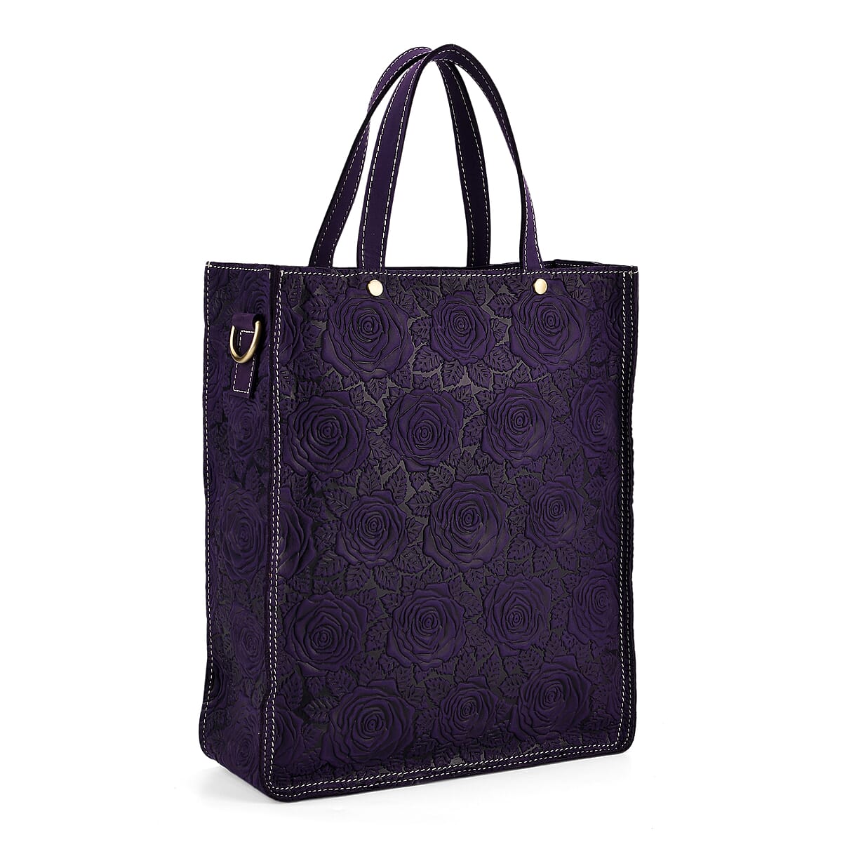 La Marey Purple Genuine Leather Crossbody Bag with Adjustable Shoulder Strap image number 7