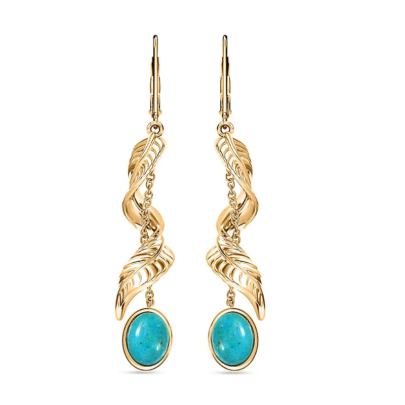 EverTrue Peruvian Opalina 3.50 ctw Fancy Earrings in 18K YG Plated