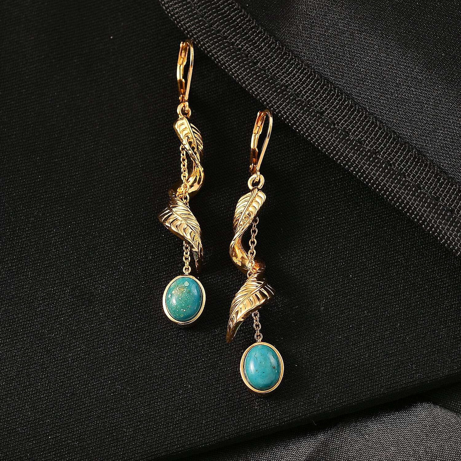 EverTrue Peruvian Opalina 3.50 ctw Fancy Earrings in 18K YG Plated