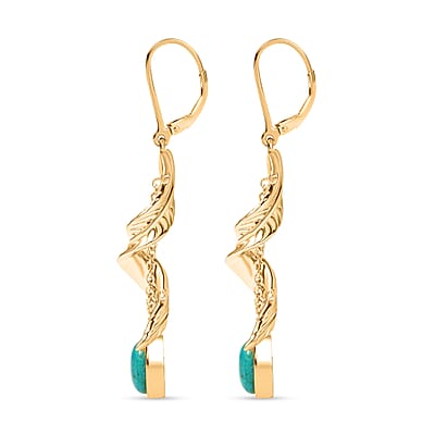 EverTrue Peruvian Opalina 3.50 ctw Fancy Earrings in 18K YG Plated