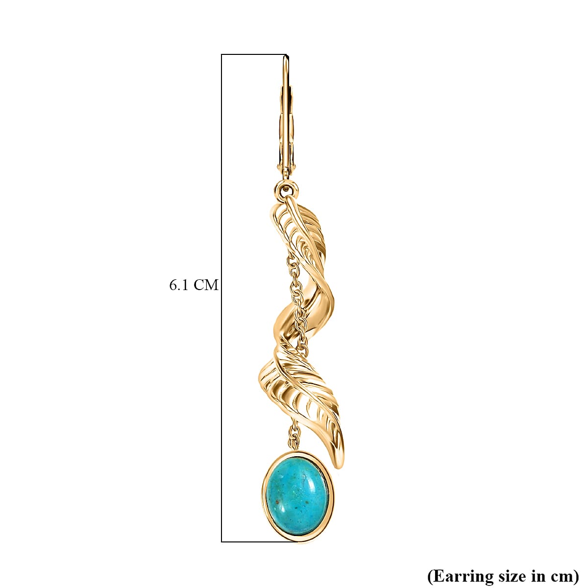 EverTrue Peruvian Opalina 3.50 ctw Fancy Earrings in 18K YG Plated