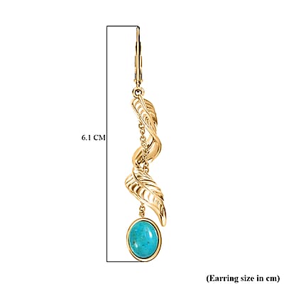 EverTrue Peruvian Opalina 3.50 ctw Fancy Earrings in 18K YG Plated