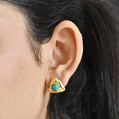 EverTrue Peruvian Opalina 2.80 ctw Earrings in 18K YG Plated