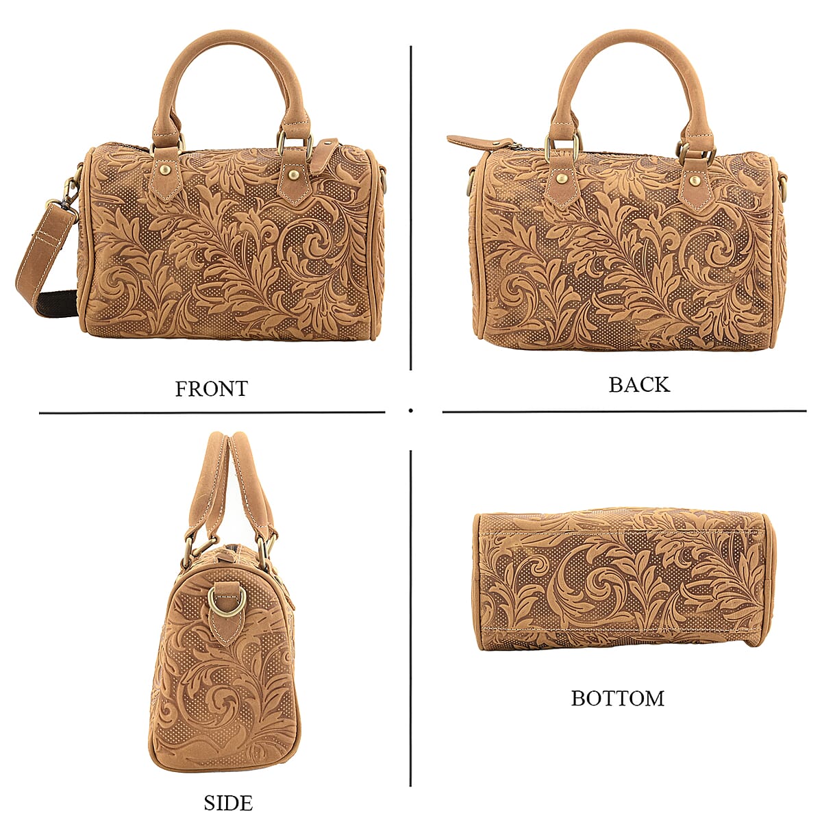 La Marey Yellow Genuine Leather Crossbody Bag image number 5