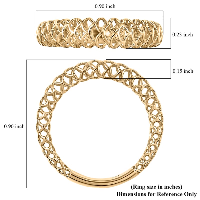 Mirage Collection Ring in 10K Yellow Gold 1.50 Grams (Size 7.0)