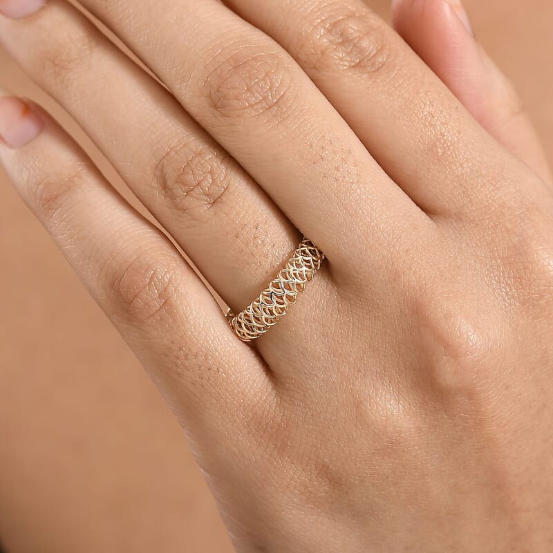 Mirage Collection Ring in 10K Yellow Gold 1.50 Grams (Size 7.5)
