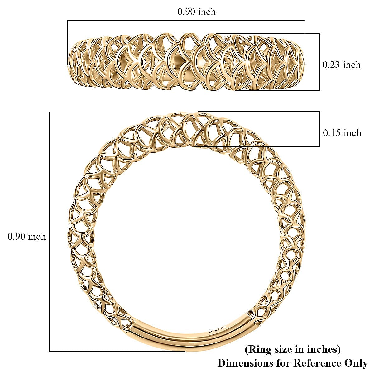 Mirage Collection Ring in 10K Yellow Gold 1.50 Grams (Size 7.5) image number 5