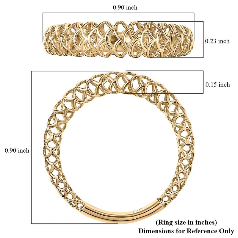 Mirage Collection Ring in 10K Yellow Gold 1.50 Grams (Size 7.5)