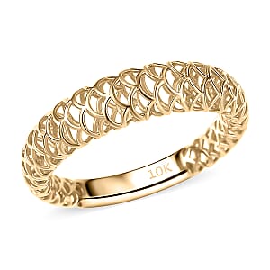 Mirage Collection Ring in 10K Yellow Gold (Size 8.0) 1.50 Grams