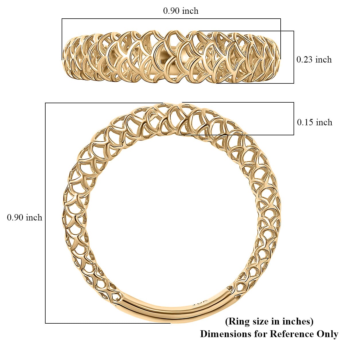 Mirage Collection Ring in 10K Yellow Gold (Size 8.0) 1.50 Grams image number 5