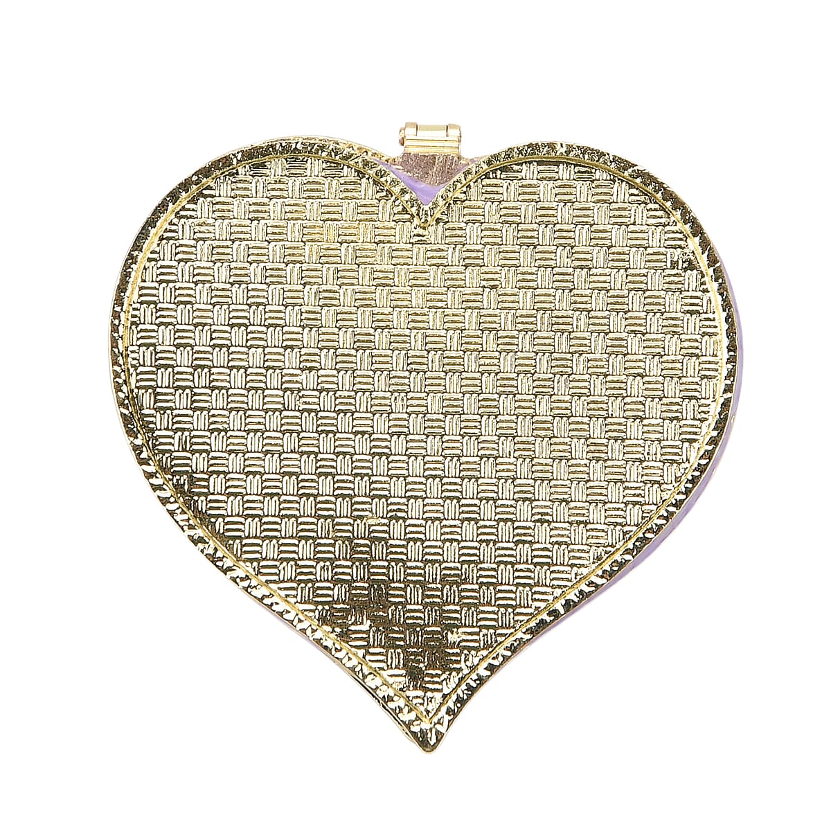 Valentine&rsquo;s Special Livmore Purple & White Hearted Design Trinket Box Hollowed-Out Patterns  image number 2