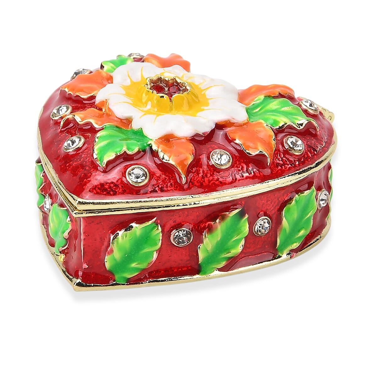 Valentine&rsquo;s Special Livmore Red Hearted Design Trinket Box image number 3