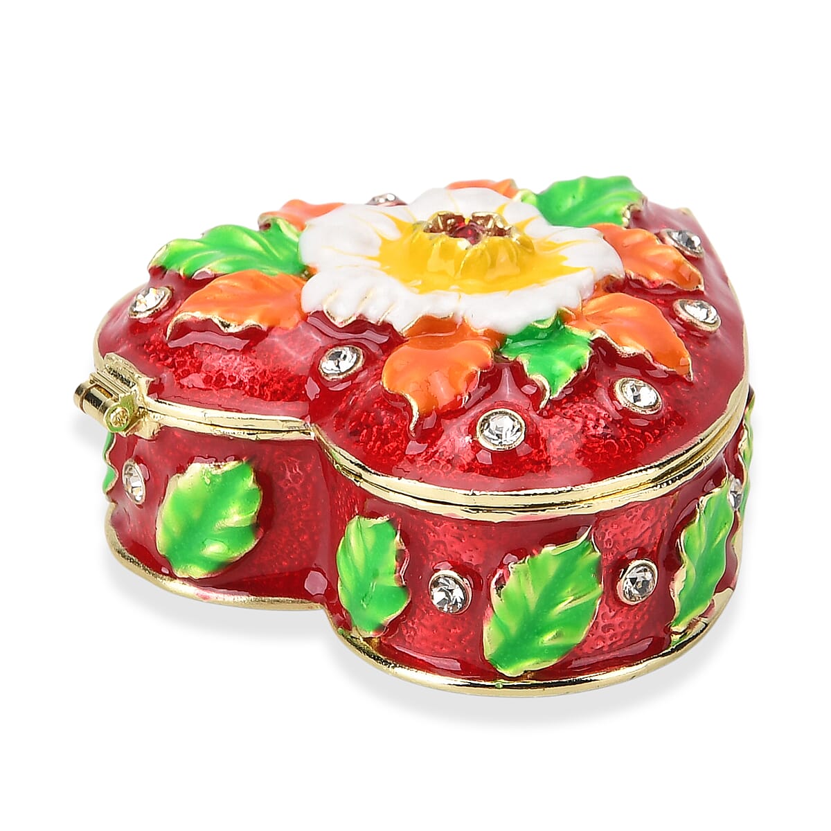 Valentine&rsquo;s Special Livmore Red Hearted Design Trinket Box image number 4