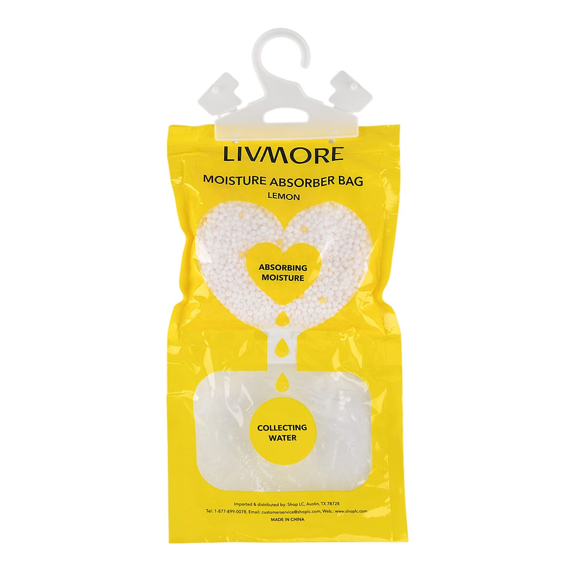 Livmore Set of 10pcs Hanging Dehumidifier Bag - Lemon Fragrance image number 1
