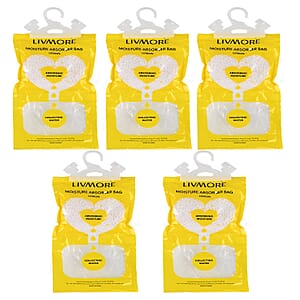 Livmore Set of 5pcs Hanging Dehumidifier Bag - Lemon Fragrance