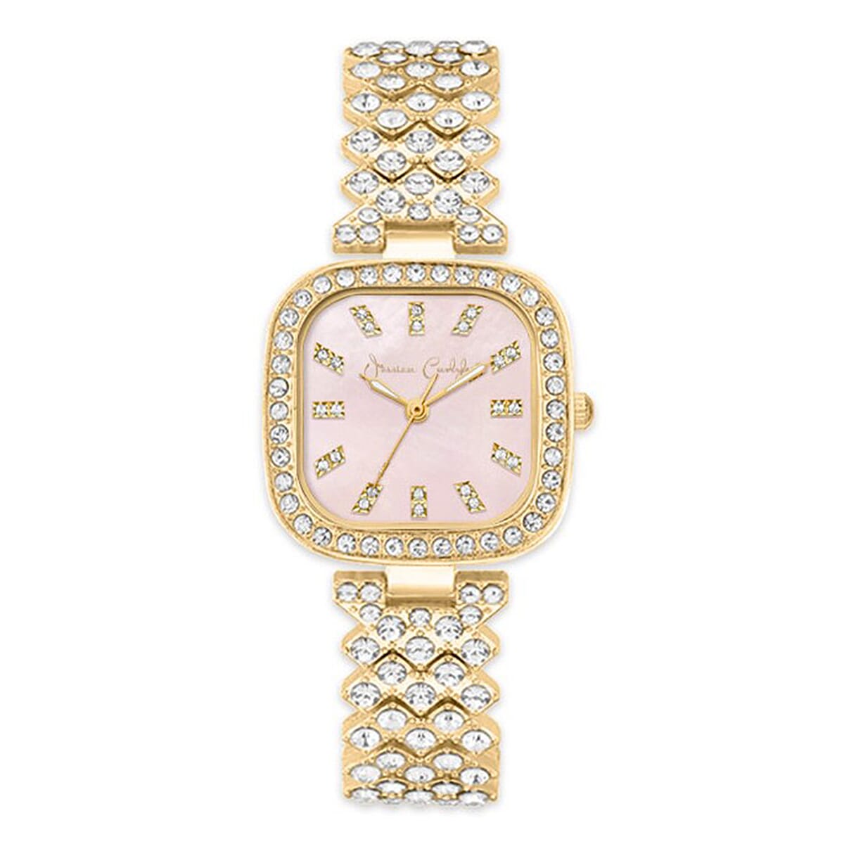 Closeout Jessica Carlyle Square Watch in Goldtone image number 0
