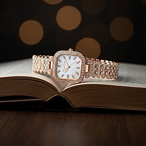 Closeout Jessica Carlyle Square Watch in Rosetone