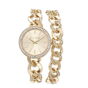 Closeout Jessica Carlyle Wrap Around Bracelet Watch in Goldtone