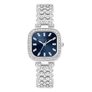 Closeout Jessica Carlyle Blue Dial Watch in Silvertone