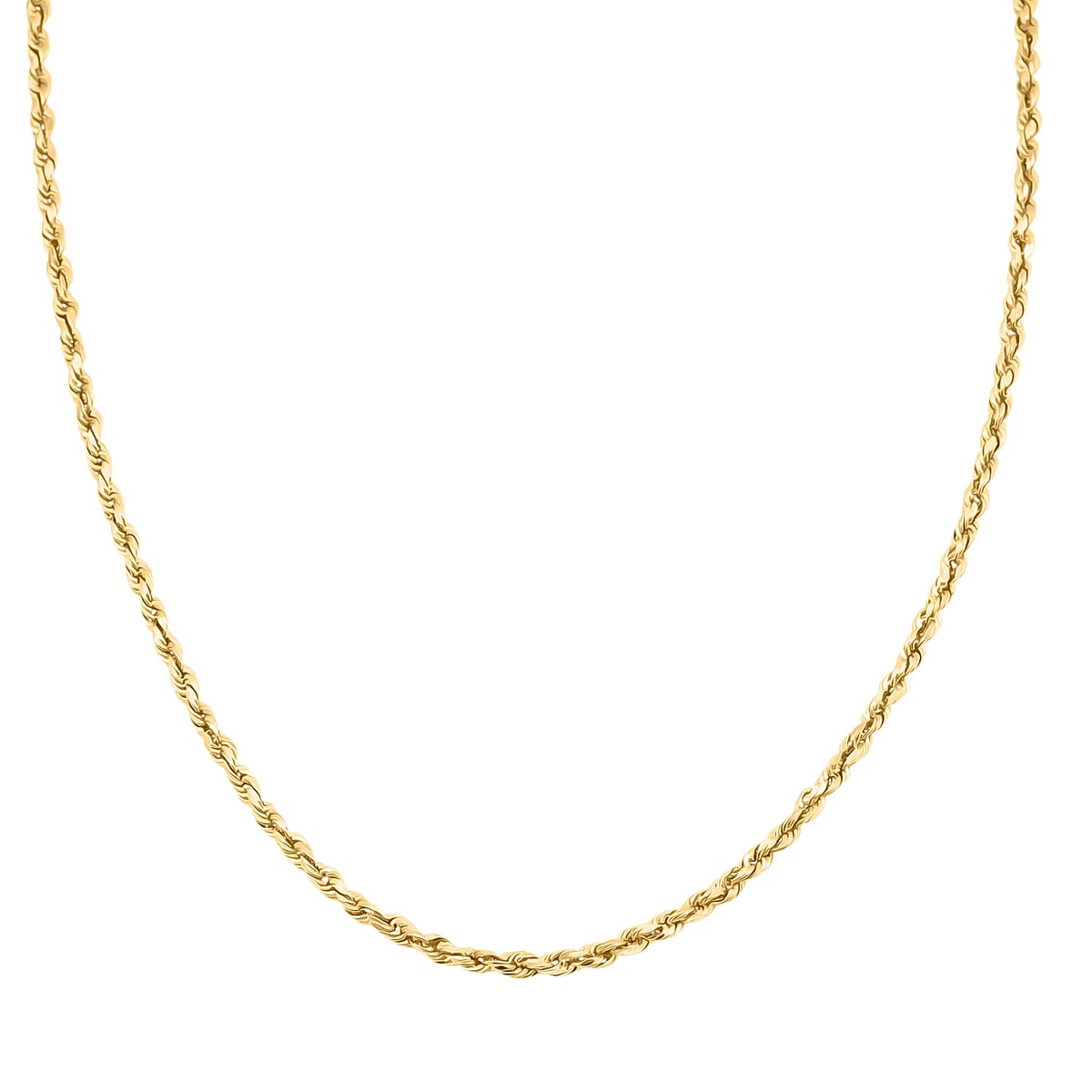2.5mm Rope Chain Necklace in 10K Yellow Gold 26 Inches 3.7 Grams image number 3