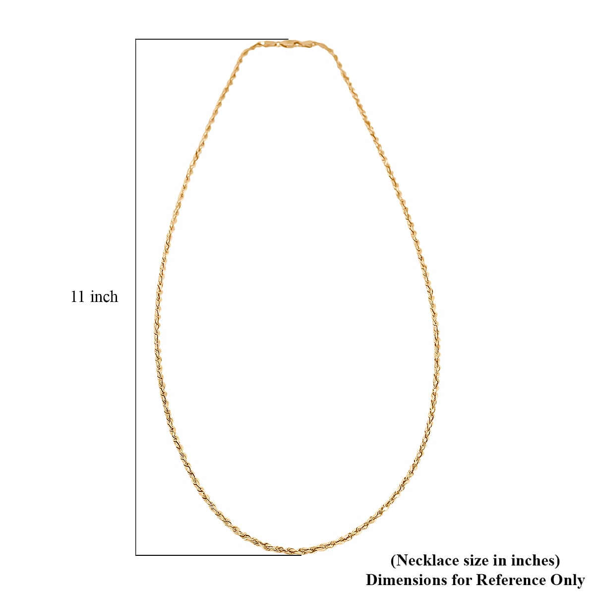 2.5mm Rope Chain Necklace in 10K Yellow Gold 26 Inches 3.7 Grams image number 6