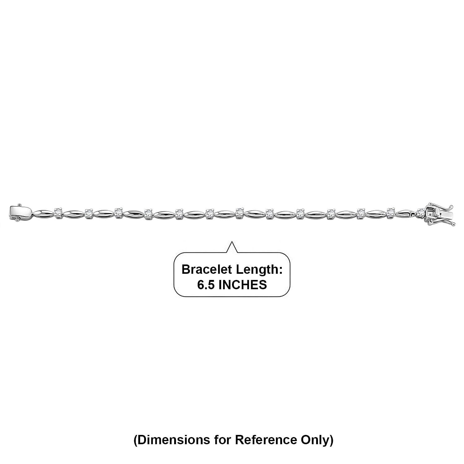 EverTrue Moissanite 1.50 ctw Bracelet in Platinum Bond (6.50 In)