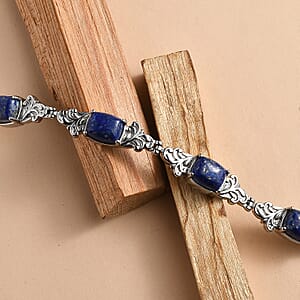 EverTrue Lapis Lazuli 19.35 ctw Bracelet in Stainless Steel (7.00 In)