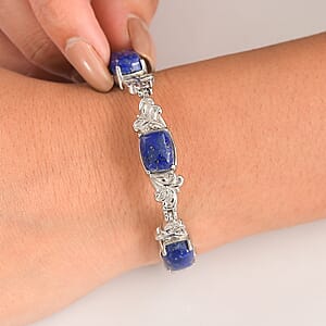 EverTrue Lapis Lazuli 19.35 ctw Bracelet in Stainless Steel (7.00 In)