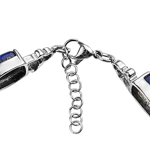 EverTrue Lapis Lazuli 19.35 ctw Bracelet in Stainless Steel (7.00 In)