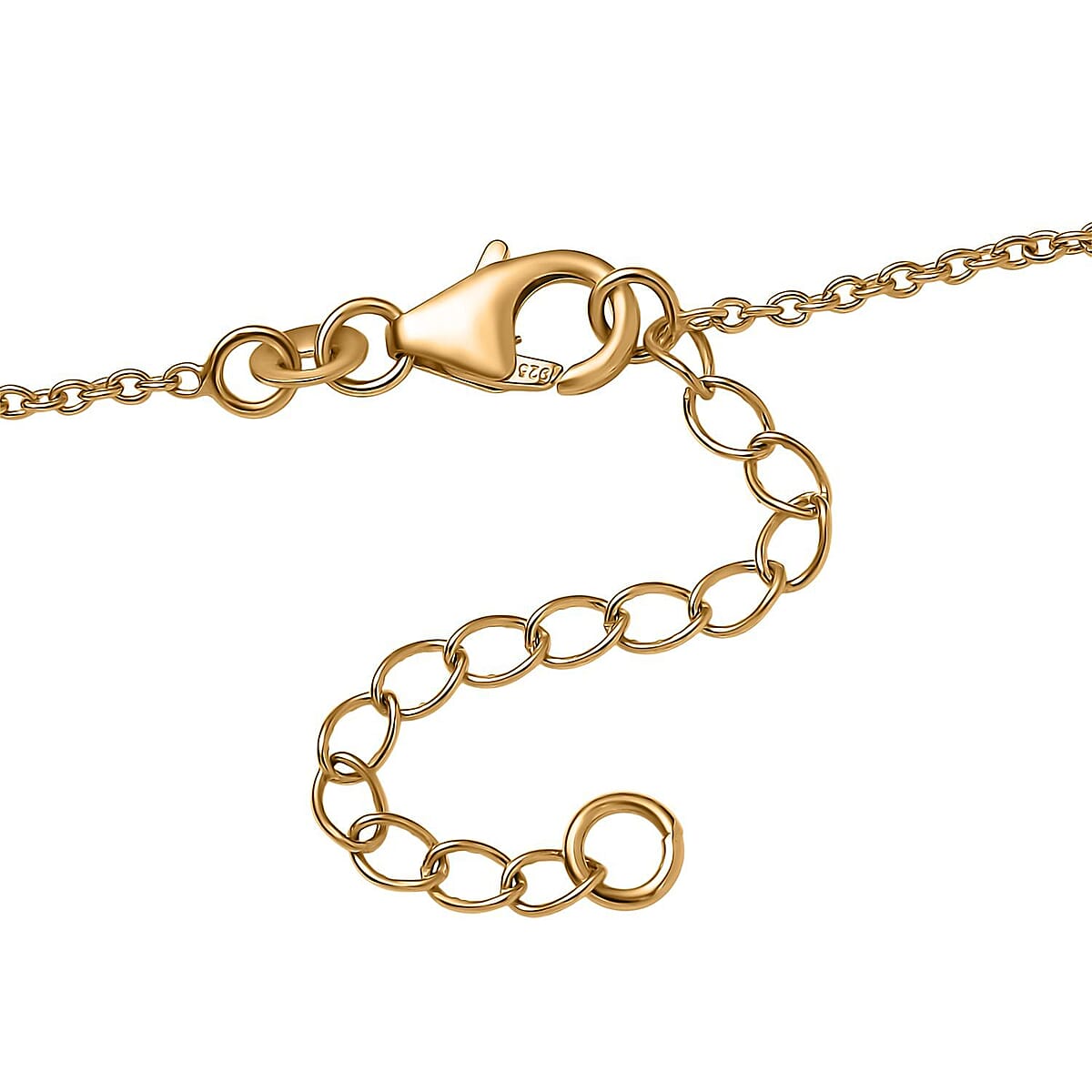 AAA Radiant Ember Garnet and Luxuriant Lab Grown Diamond G-H SI 5.60 ctw Royal Flame Line Necklace in 18K Vermeil Yellow Gold Over Sterling Silver 18-20 Inches  image number 4