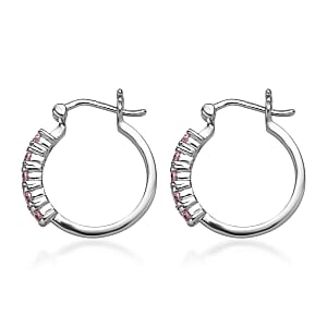 EverTrue Simulated Pink Diamond Earrings in Stainless Steel