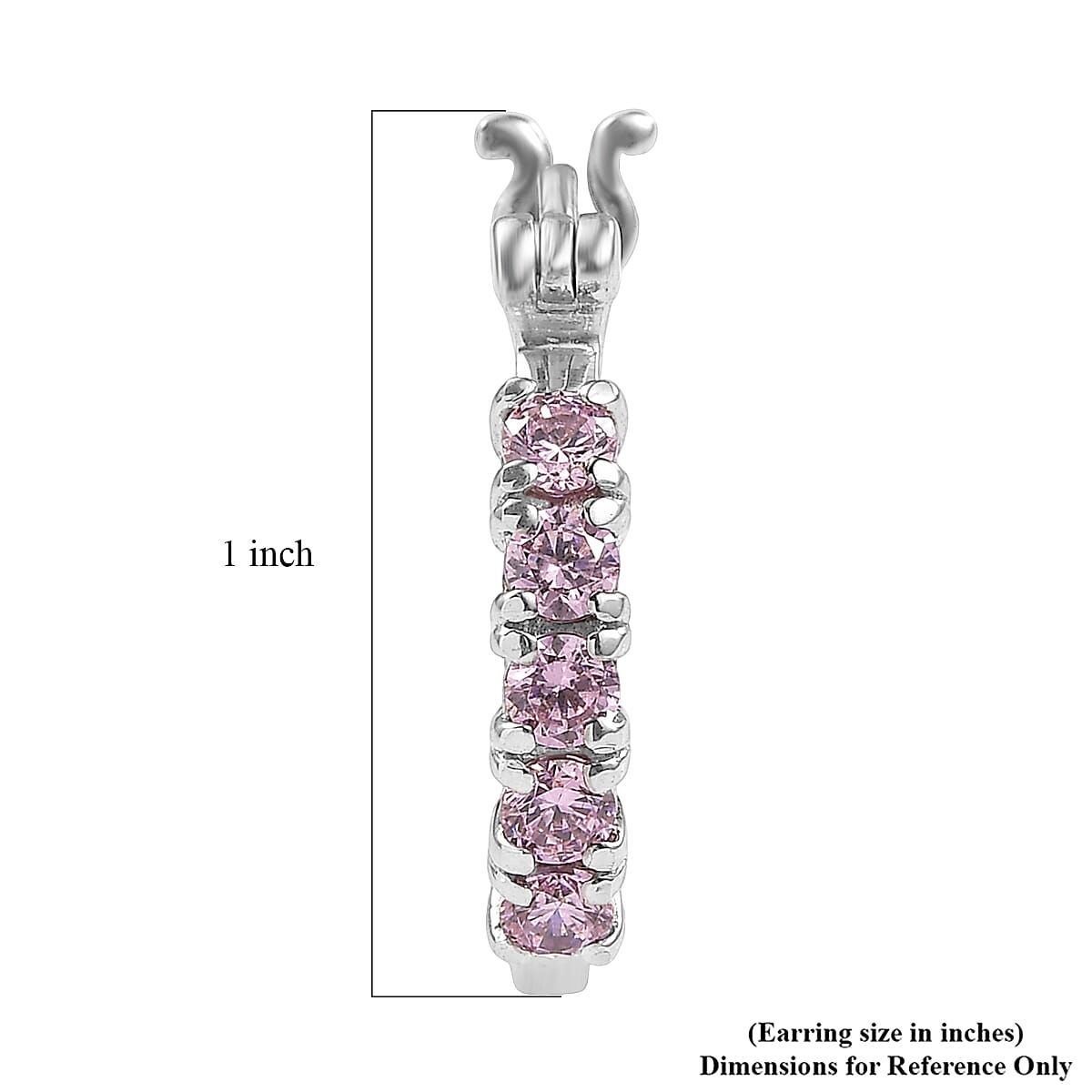 EverTrue Simulated Pink Diamond Earrings in Stainless Steel