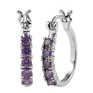 EverTrue Simulated Blue Diamond Earrings in Stainless Steel