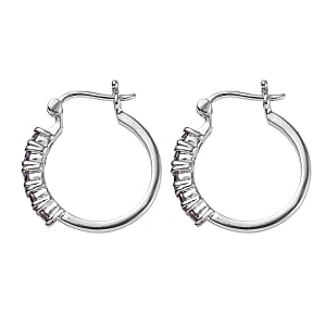 EverTrue Simulated Blue Diamond Earrings in Stainless Steel