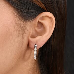 EverTrue Simulated Champagne Diamond Earrings in Stainless Steel