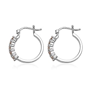 EverTrue Simulated Champagne Diamond Earrings in Stainless Steel