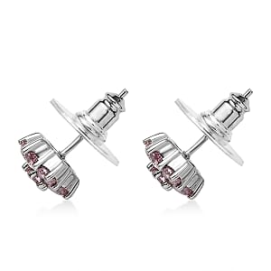 EverTrue Simulated Pink Diamond Earrings in Stainless Steel