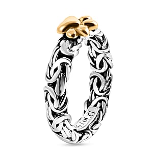 D'Joy Bali Legacy Ring in 22K Vermeil Yellow Gold and Sterling Silver (Size 9.0) 5 Grams