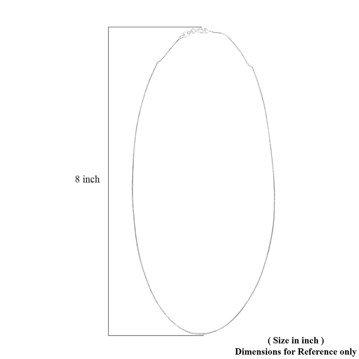 Italian 0.7mm Box Chain Necklace in Rhodium Over Sterling Silver 18 Inches 1.35 Grams image number 6