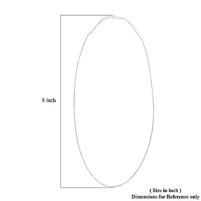 Italian 0.7mm Box Chain Necklace in Rhodium Over Sterling Silver 18 Inches 1.35 Grams